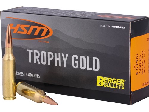 HSM Trophy Gold 6.5 PRC 140gr Berger VLD
