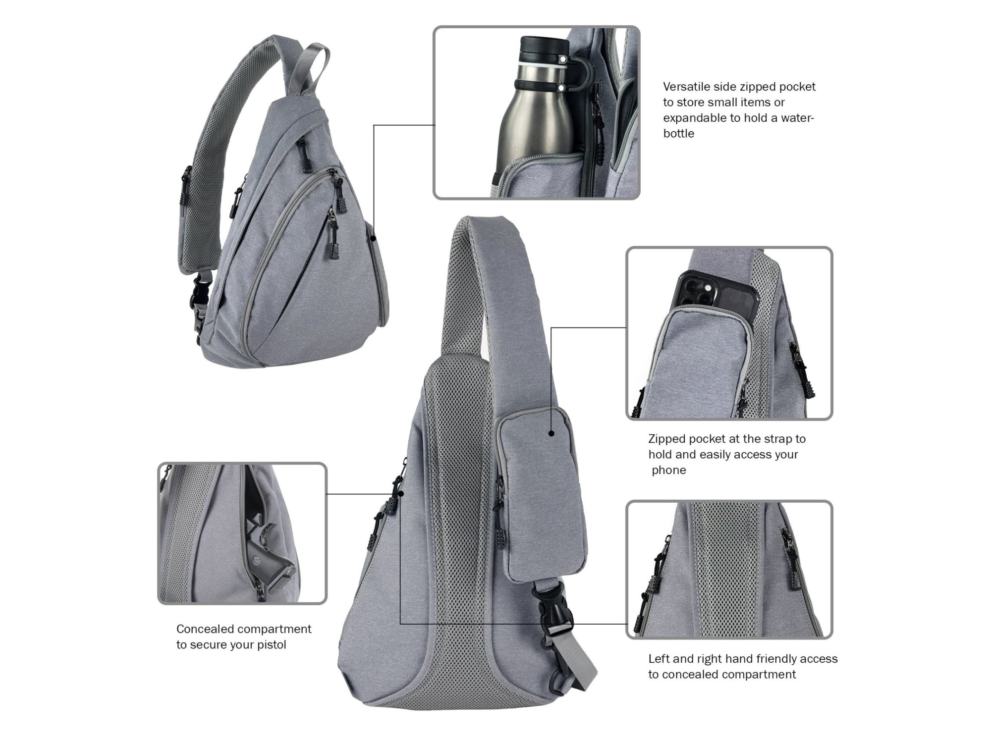 Peyton Sling Shoulder Concealed Carry Backpack