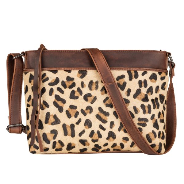 Concealed Carry Josie Indian Leopard Leather Crossbody by Lady Conceal