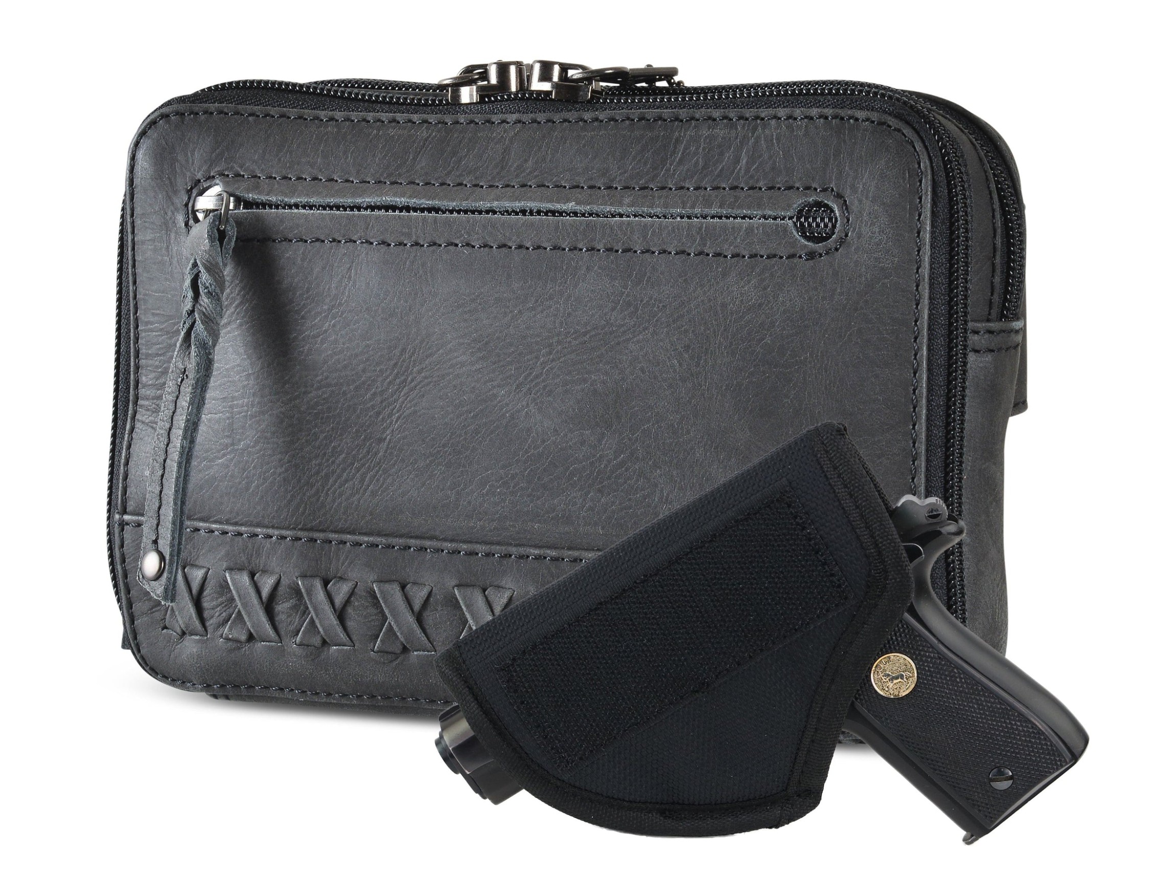 Concealed Carry Kailey Leather Fanny Pack/Sling by Lady Conceal