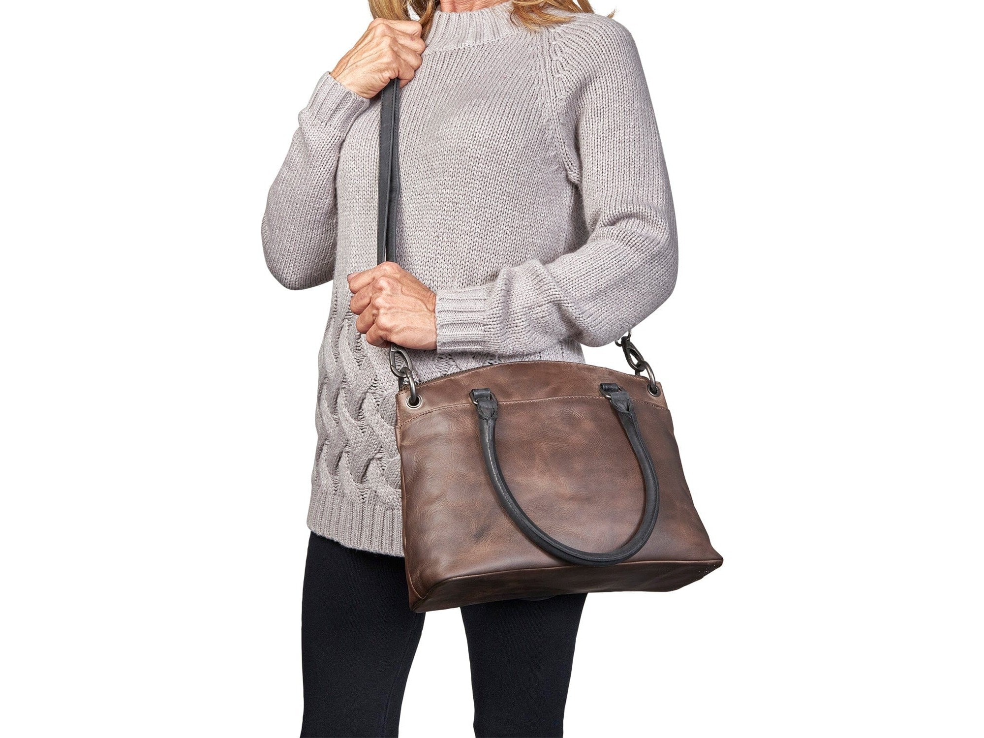 Concealed Carry Whitely Leather Satchel by Lady Conceal