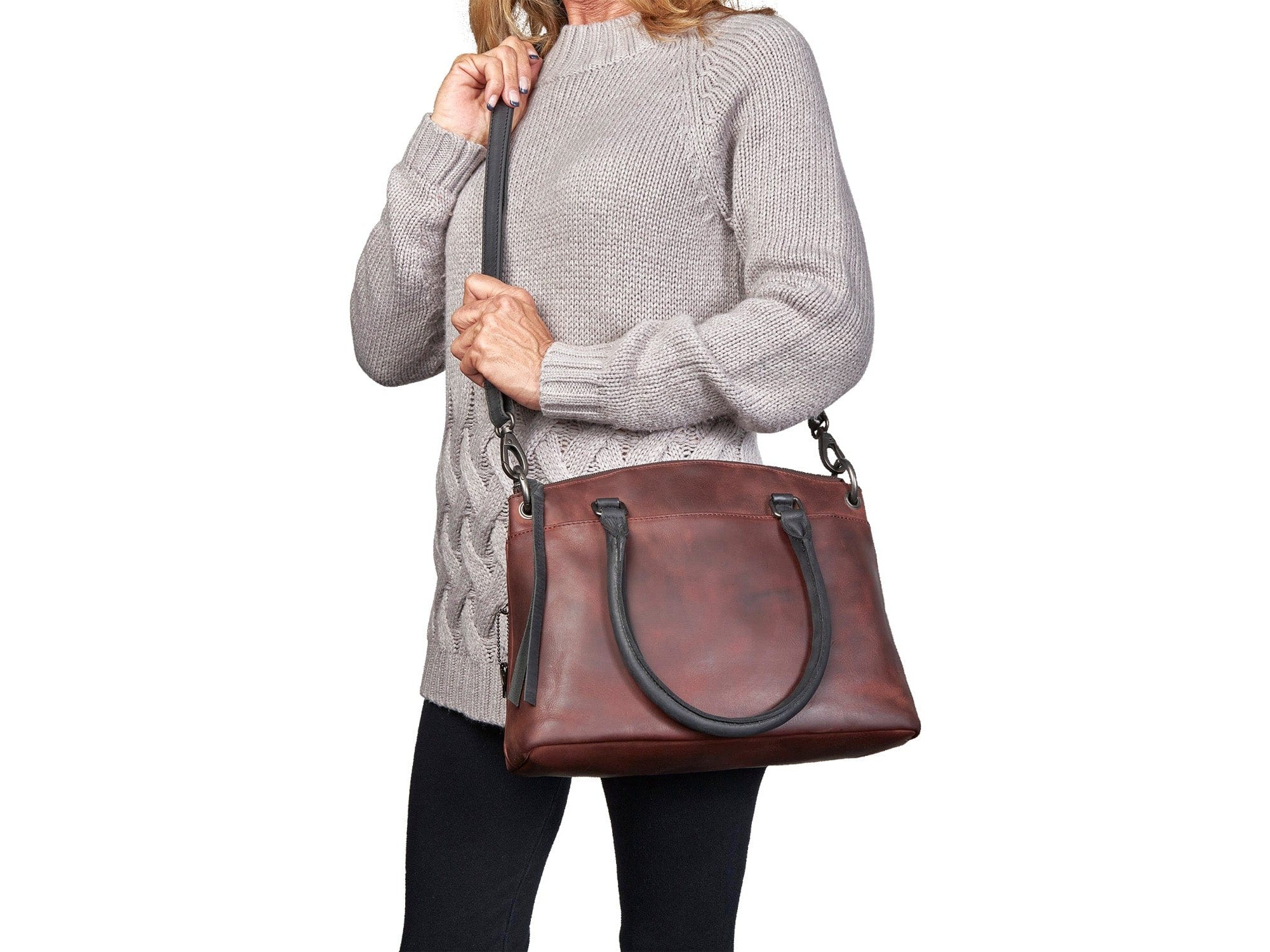 Concealed Carry Whitely Leather Satchel by Lady Conceal