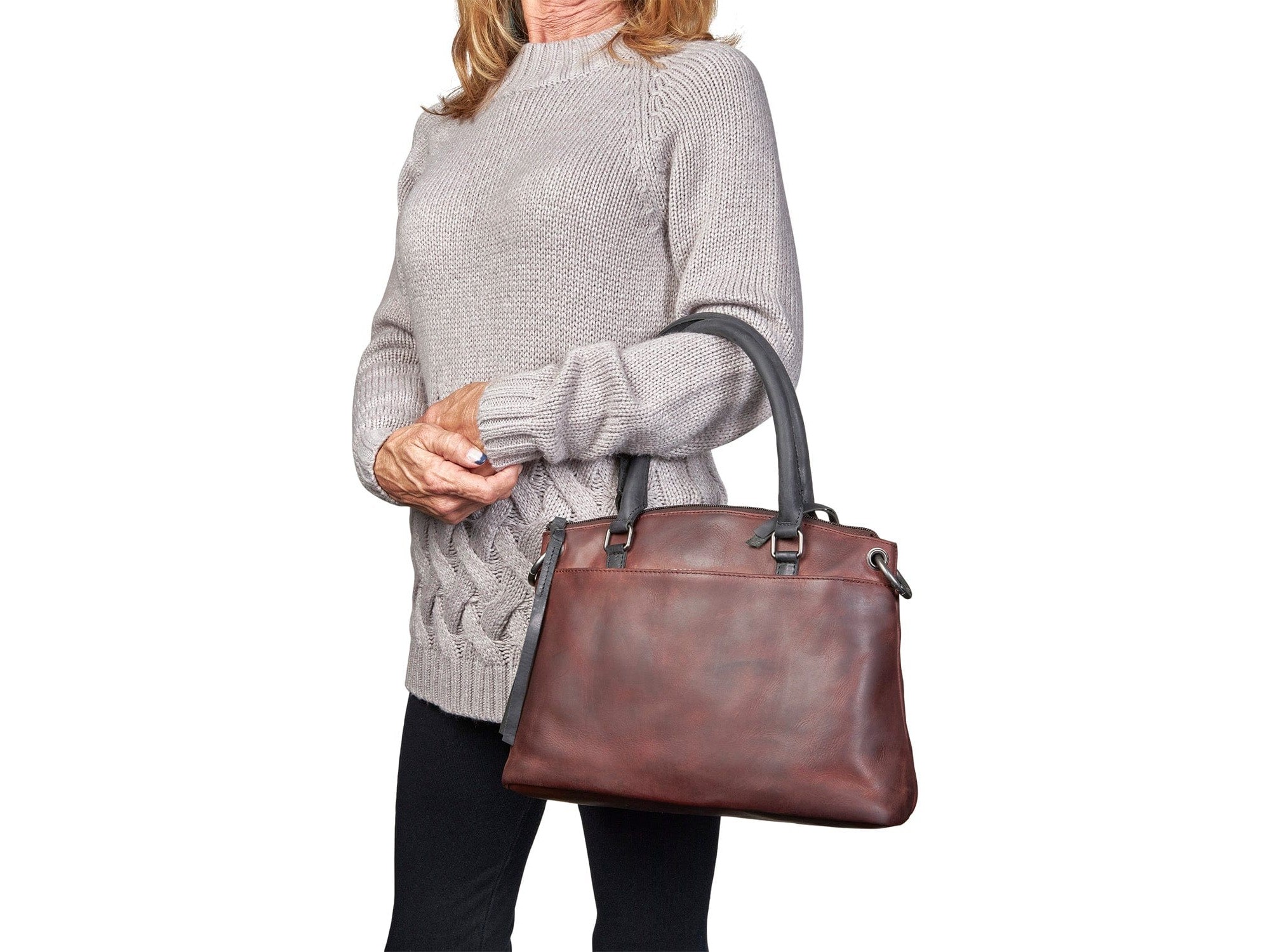 Concealed Carry Whitely Leather Satchel by Lady Conceal
