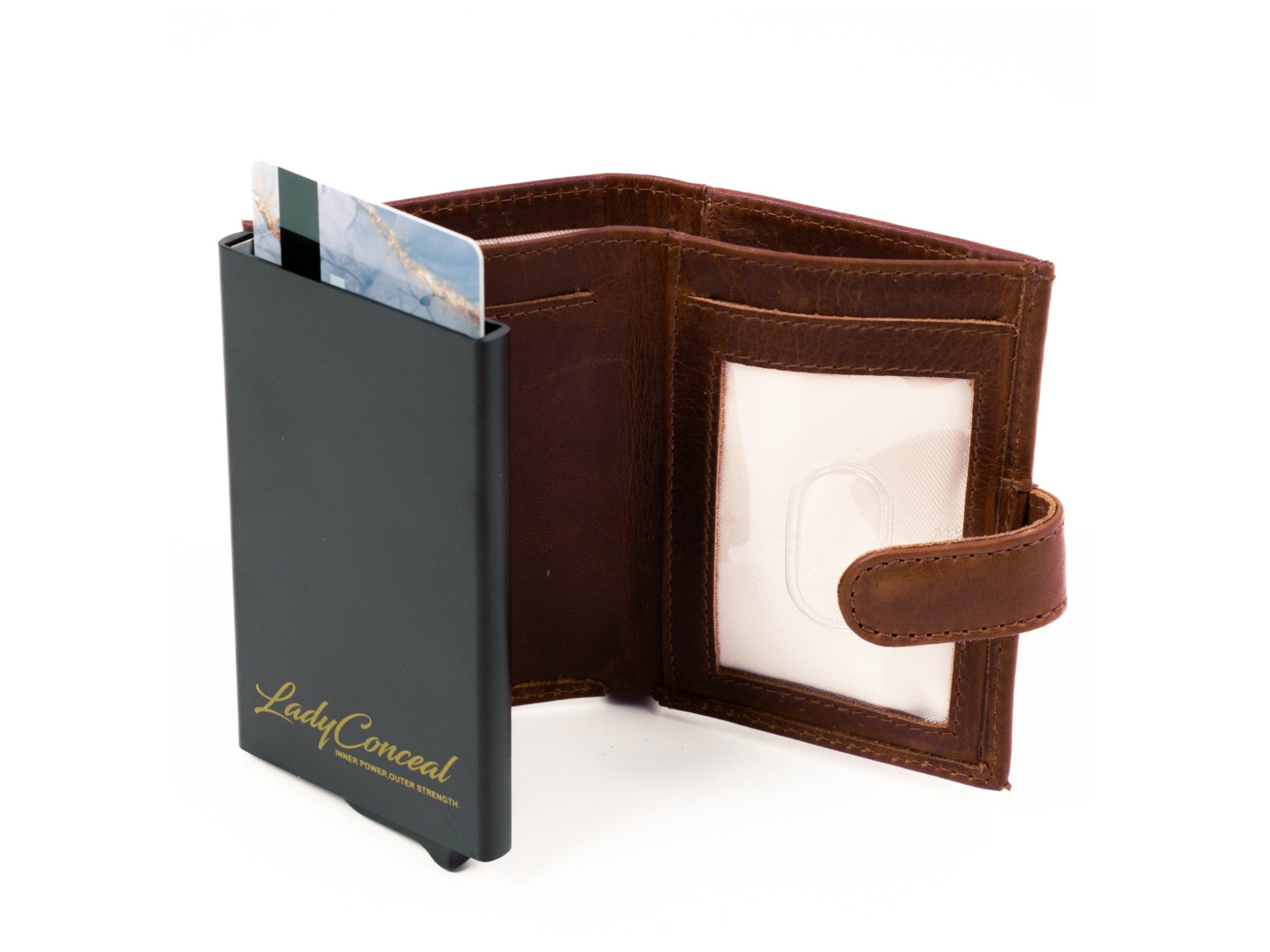 Nova RFID Compact Leather Wallet by Lady Conceal
