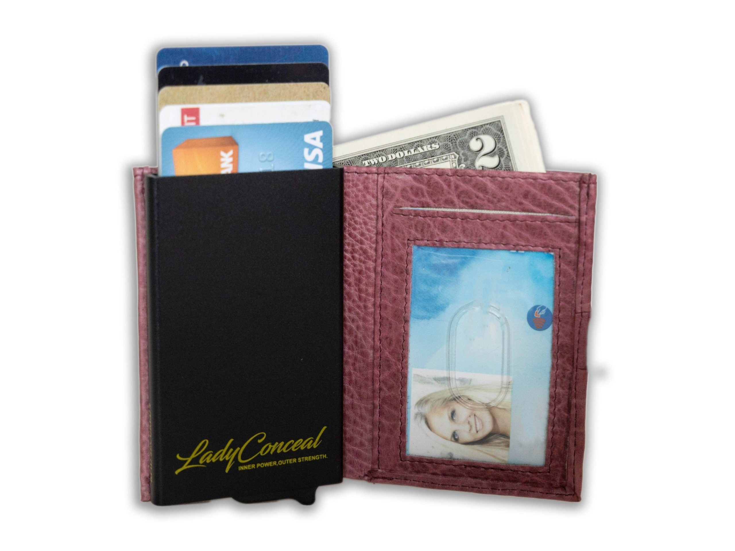 Nova RFID Compact Leather Wallet by Lady Conceal