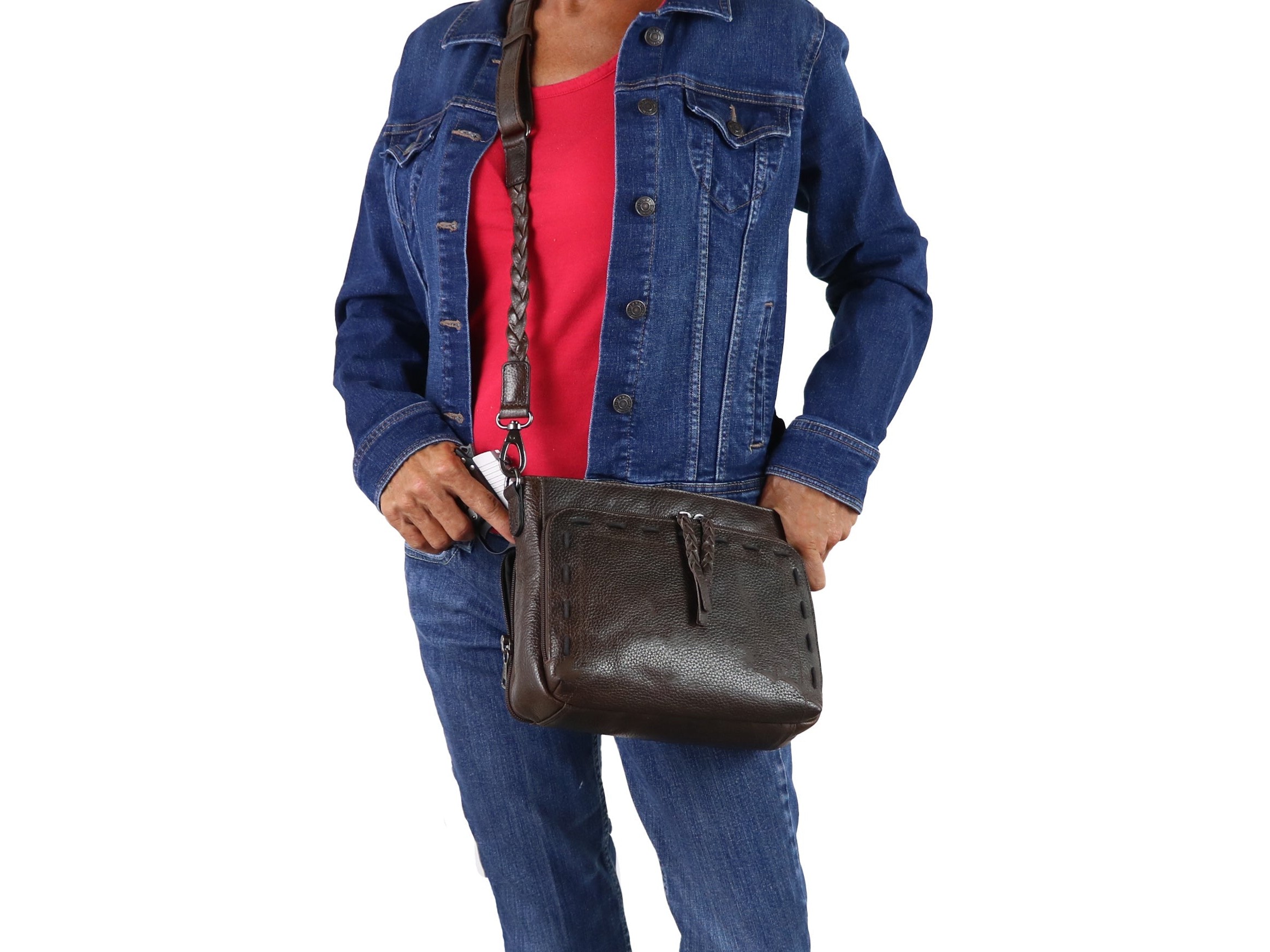 Concealed Carry Zoe Leather Crossbody by Lady Conceal