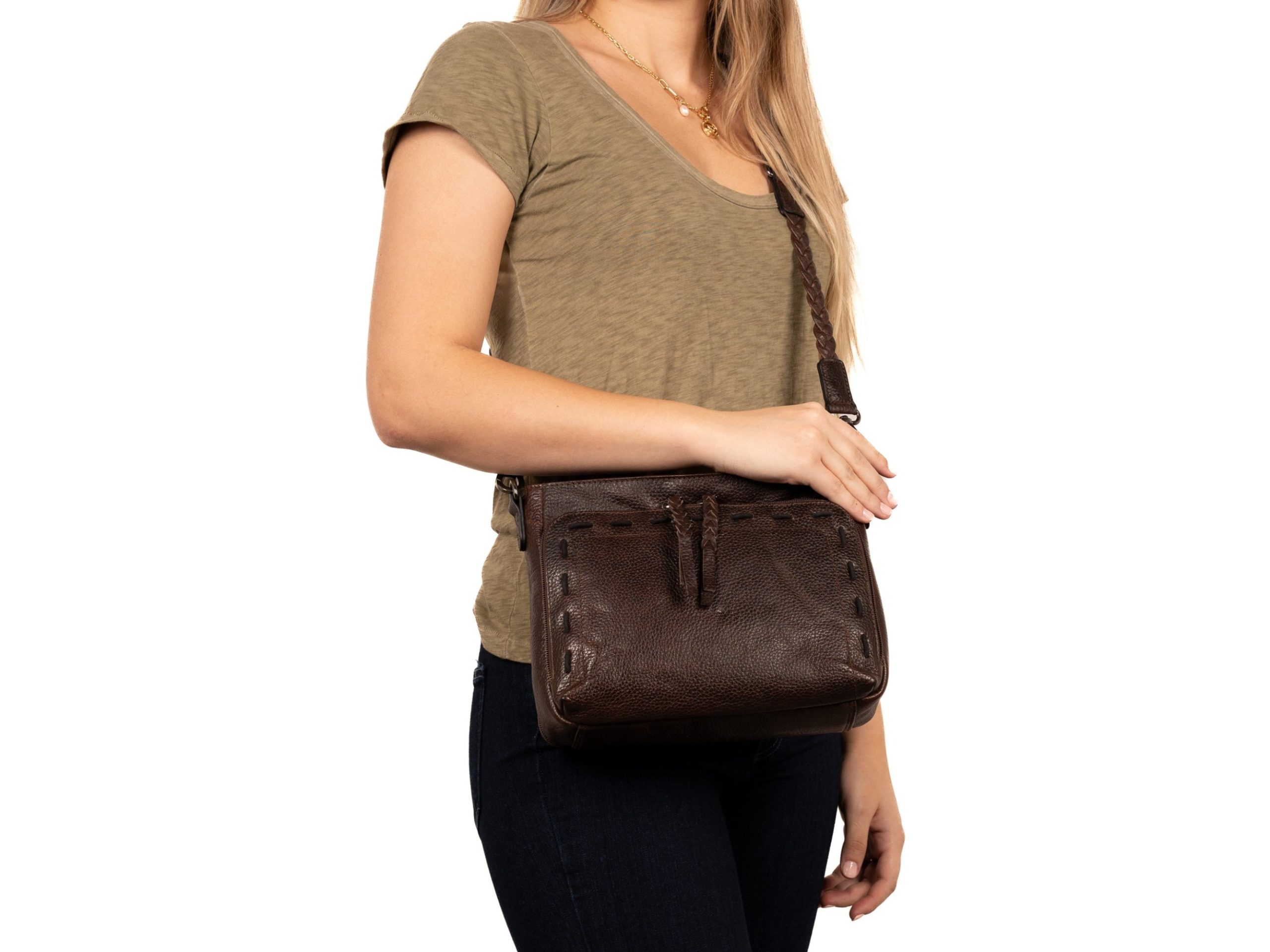 Concealed Carry Zoe Leather Crossbody by Lady Conceal