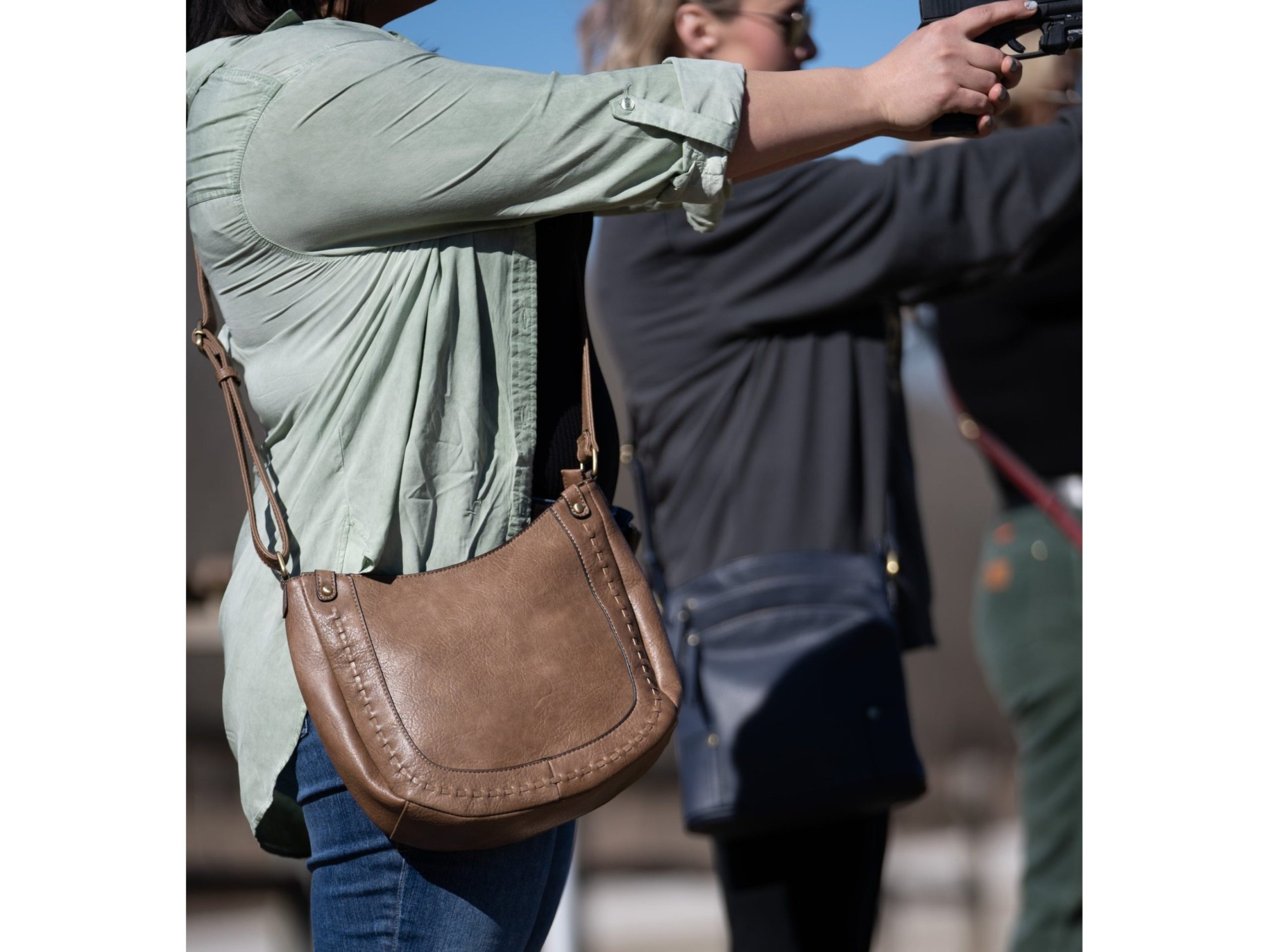 Emily Concealed Carry Hobo with Whipstitch