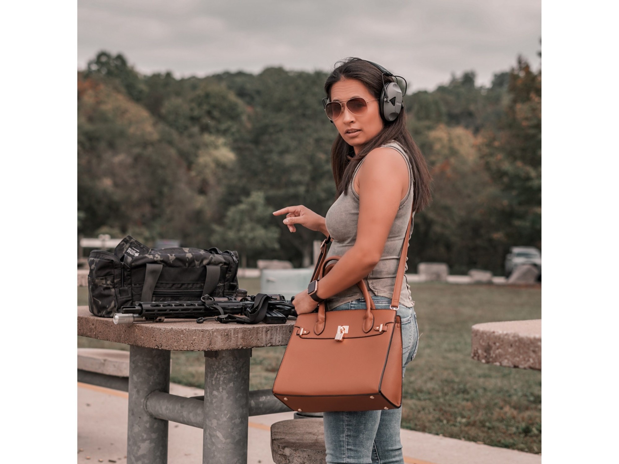Evelyn Concealed Carry Lock and Key Satchel