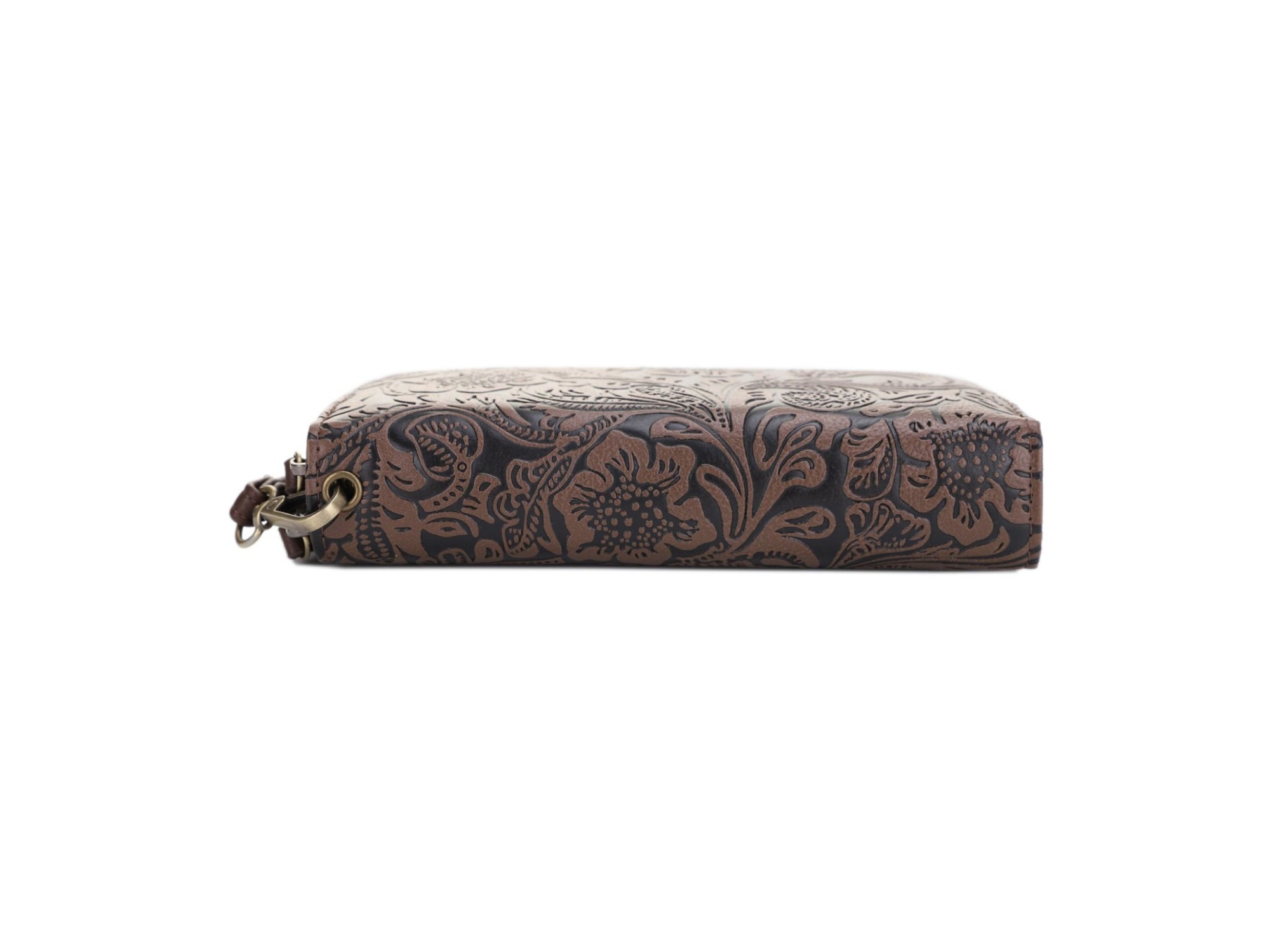 Filly Flora Embossed Wallet with Wrist Strap