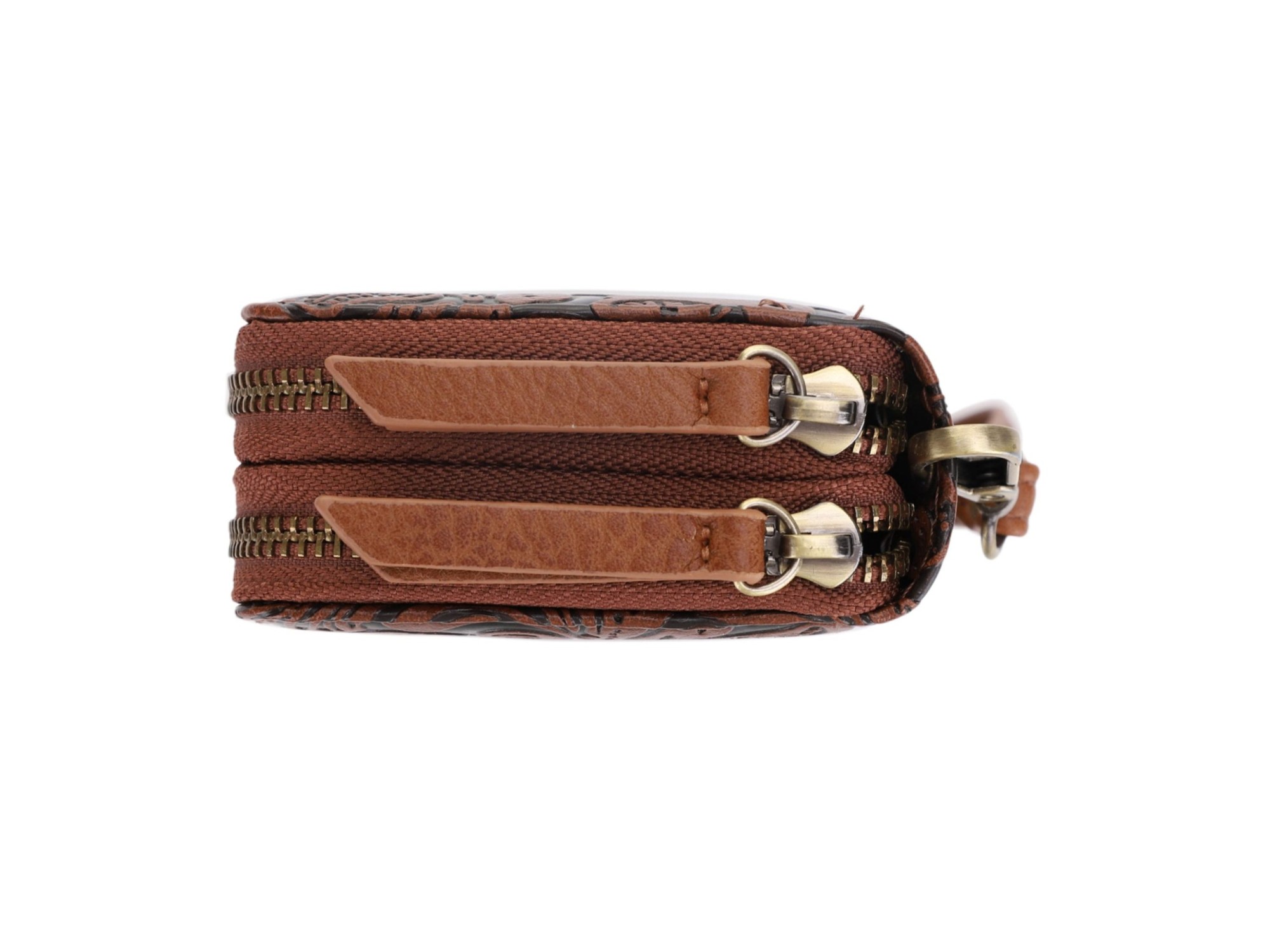 Filly Flora Embossed Wallet with Wrist Strap