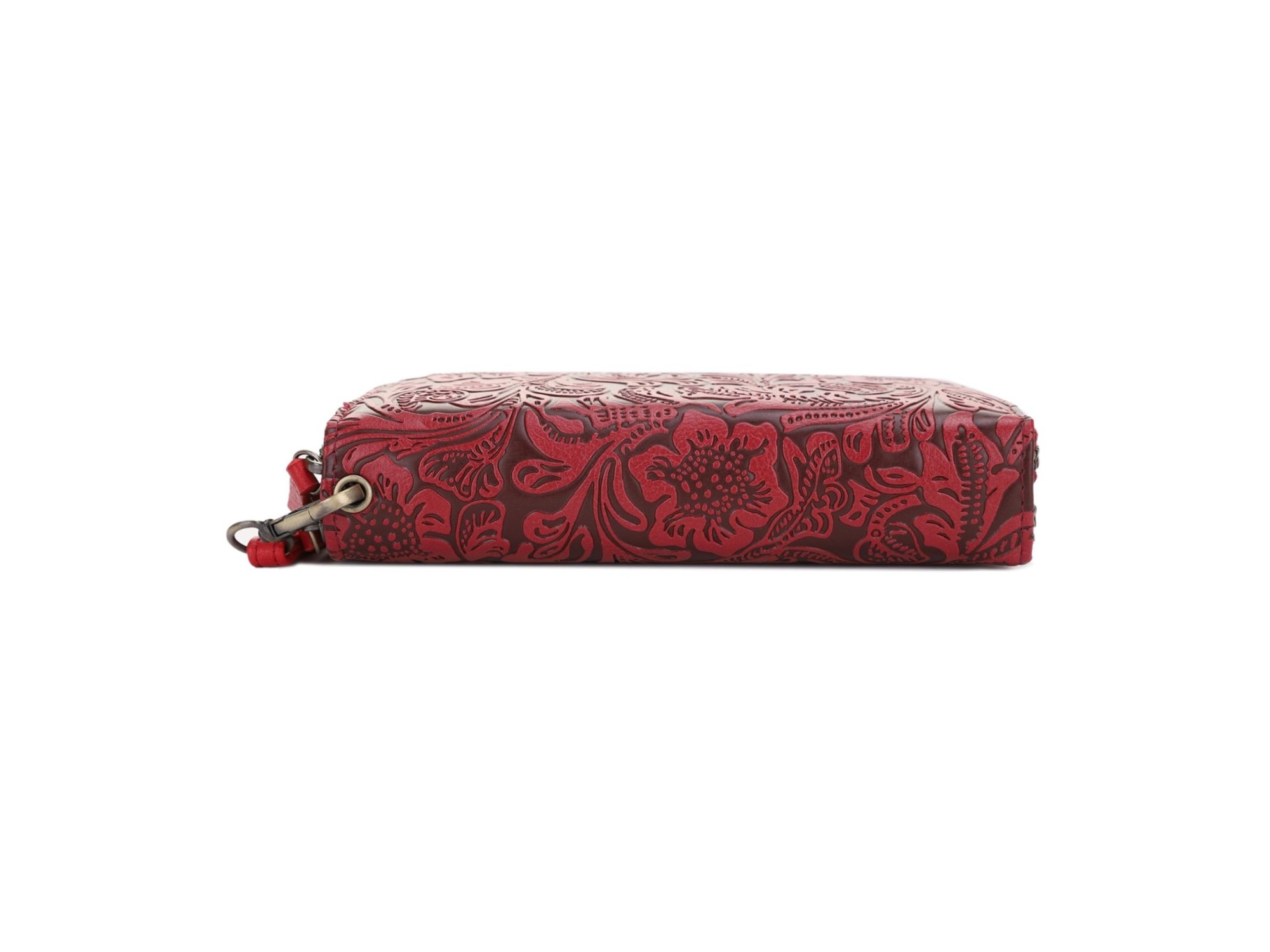 Filly Flora Embossed Wallet with Wrist Strap