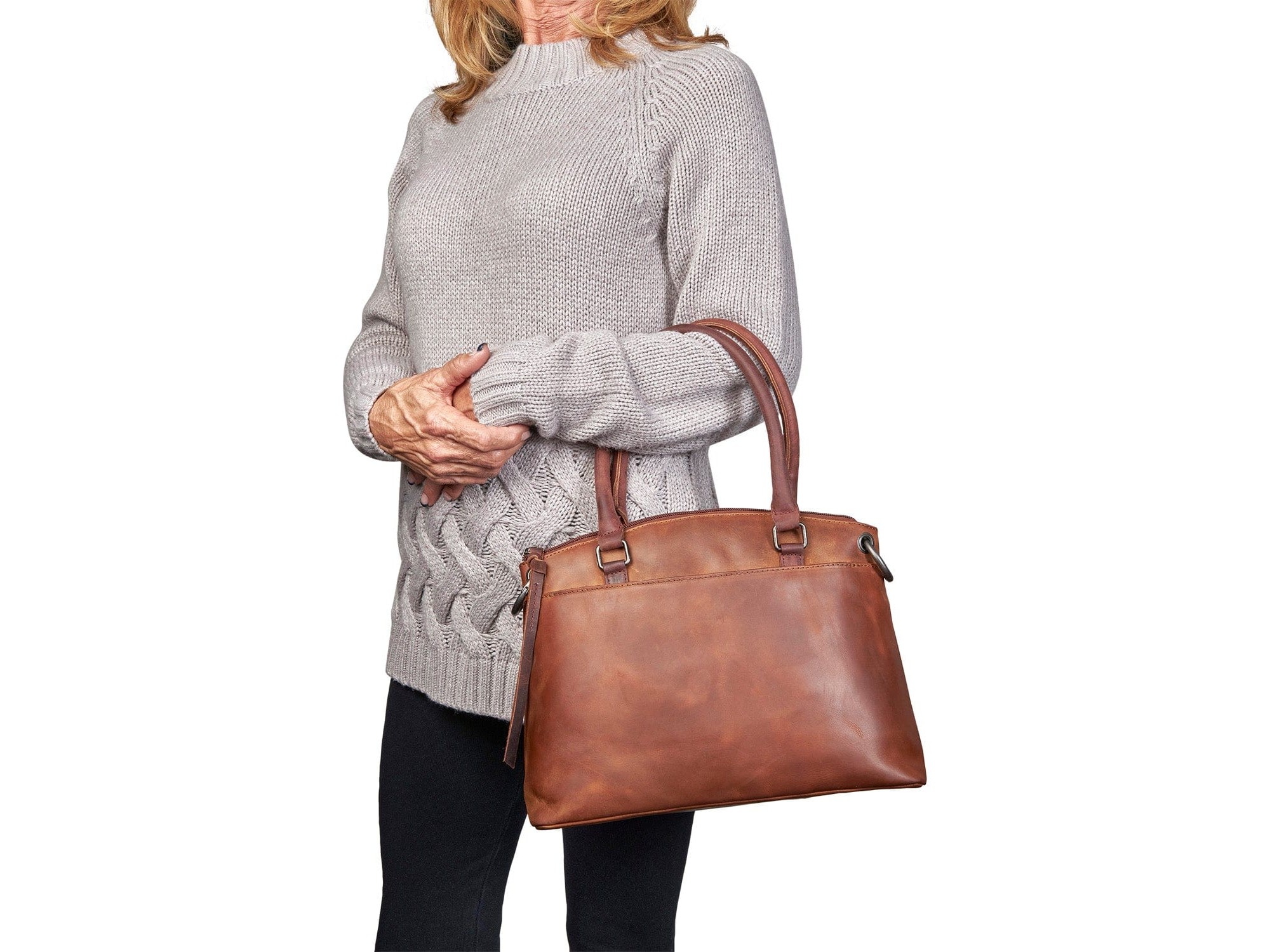 Concealed Carry Whitely Leather Satchel by Lady Conceal
